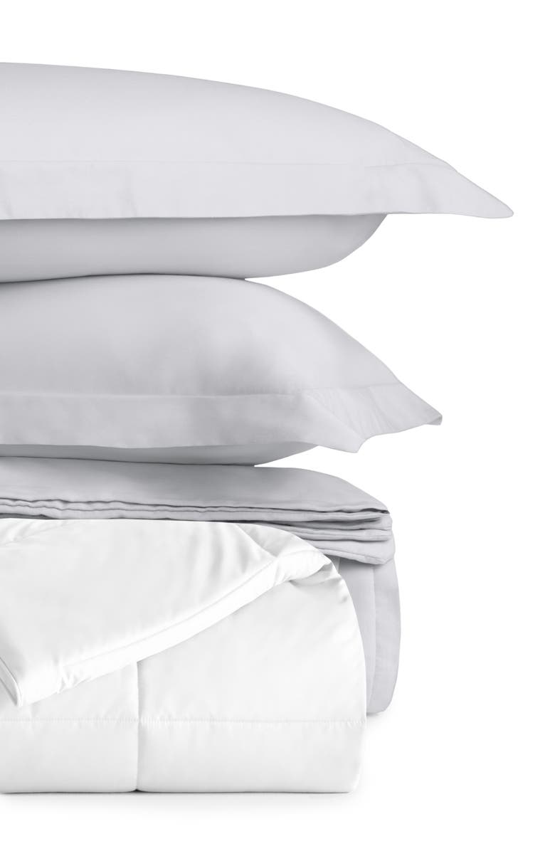 HOMESPUN Vintage Washed Cotton Duvet Cover & Sham Set, Alternate, color, Light Gray