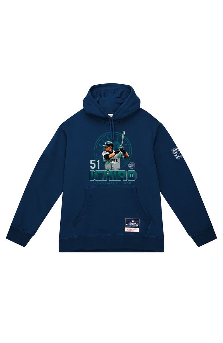 Mitchell & Ness Men's Mitchell & Ness Ichiro Suzuki Navy Seattle Mariners Hall of Fame Hitter Hoodie, Alternate, color, Navy