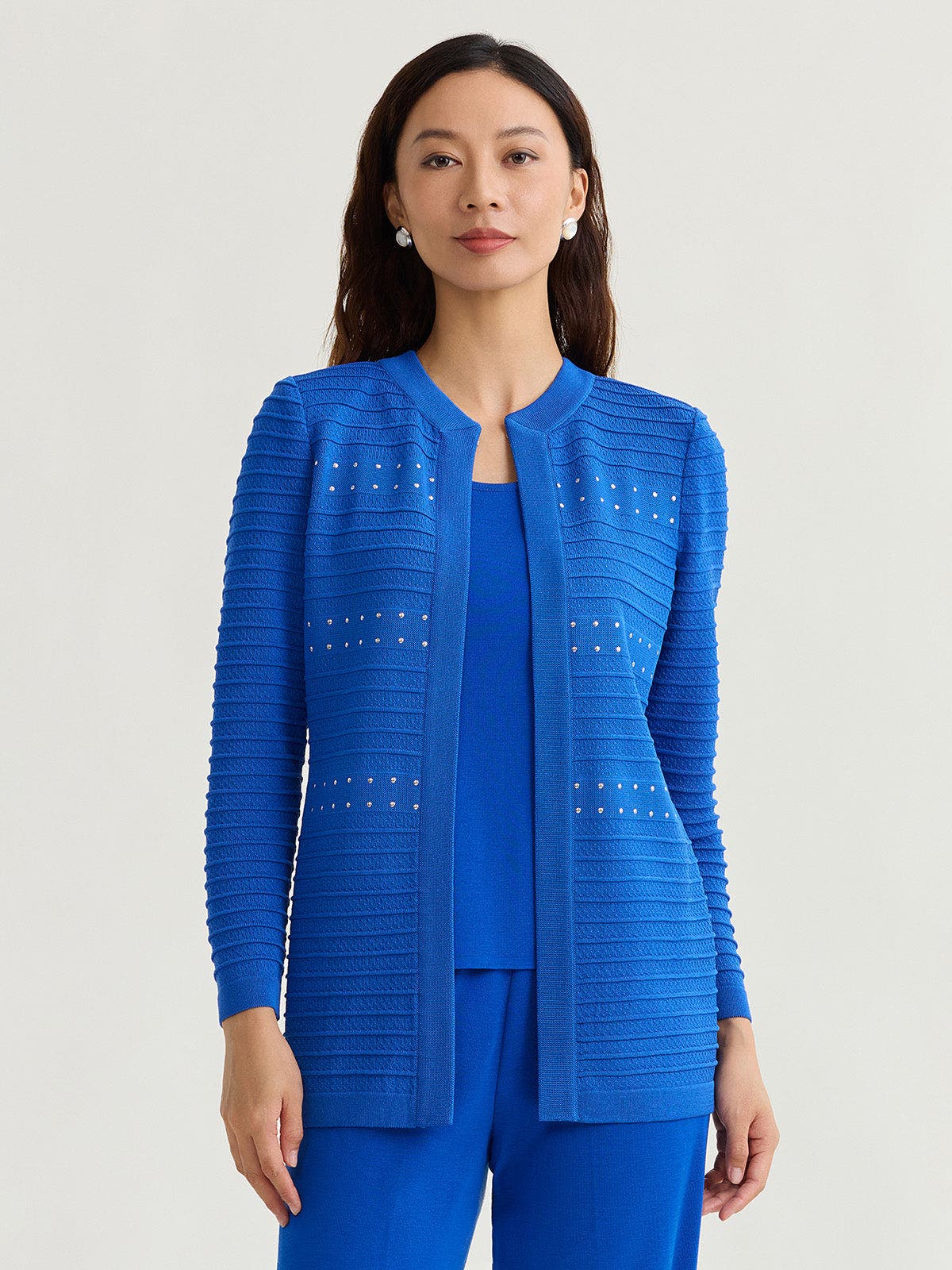 Ottoman Stitch Knit Jacket - image 2