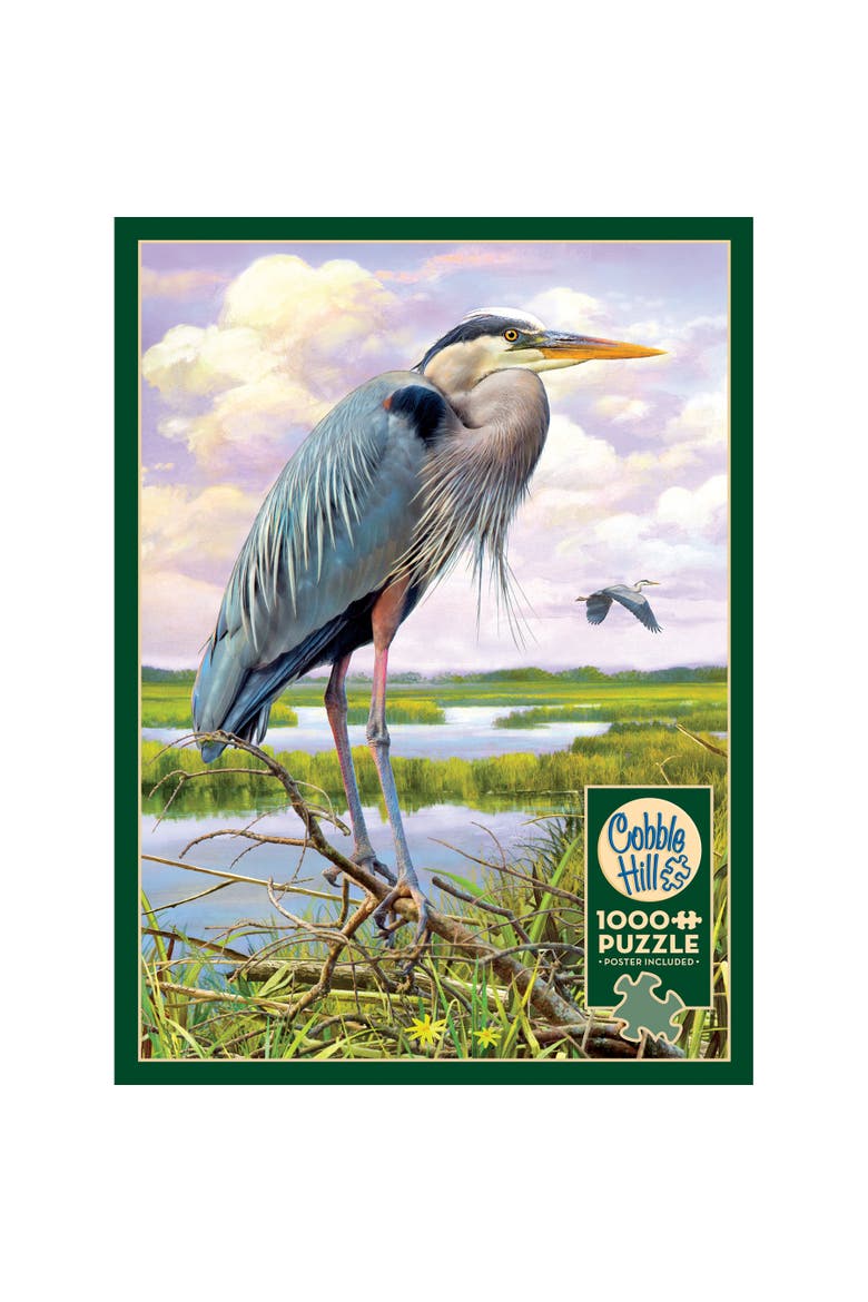 Heron 1000 Piece Puzzle Heron with Reference Poster, Alternate, color, Multicolored
