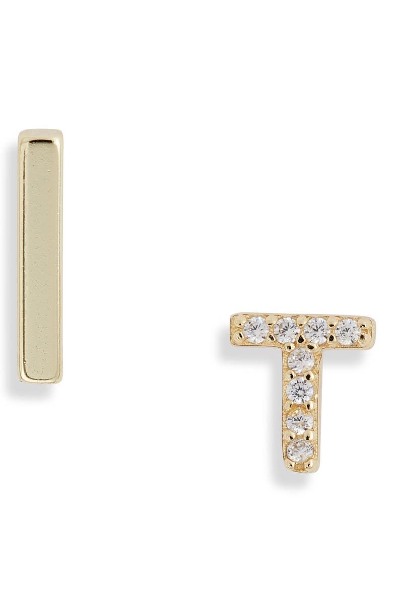 Argento Vivo Sterling Silver Mismatched Stud Earrings, Main, color, 