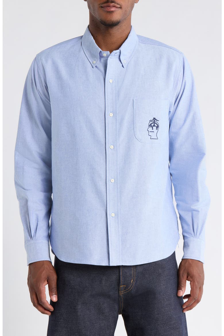 x Brooks Brothers California Selvedge Oxford Button-Down Shirt, Main, color, BLUE