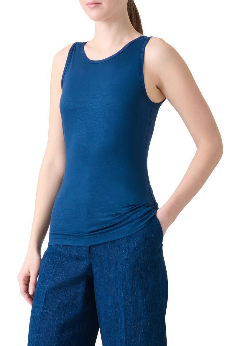 Dot Detail Sleeveless Stretch Modal Top, Alternate, color, INK