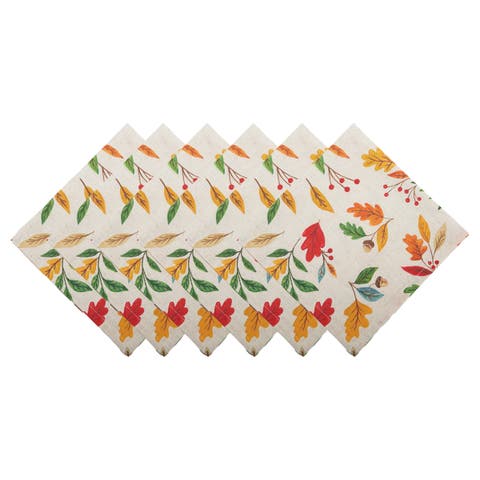 Harvest Leaves Napkin Set of 6