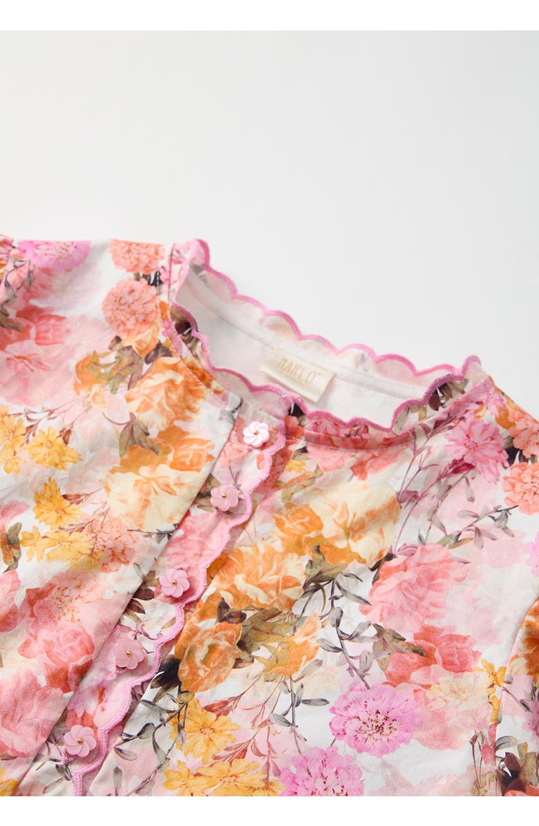 Marlo Kids Alessia Cotton Sleeve Top, Alternate, color, Floral