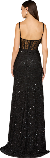 Elegant Corset Gown with Slit