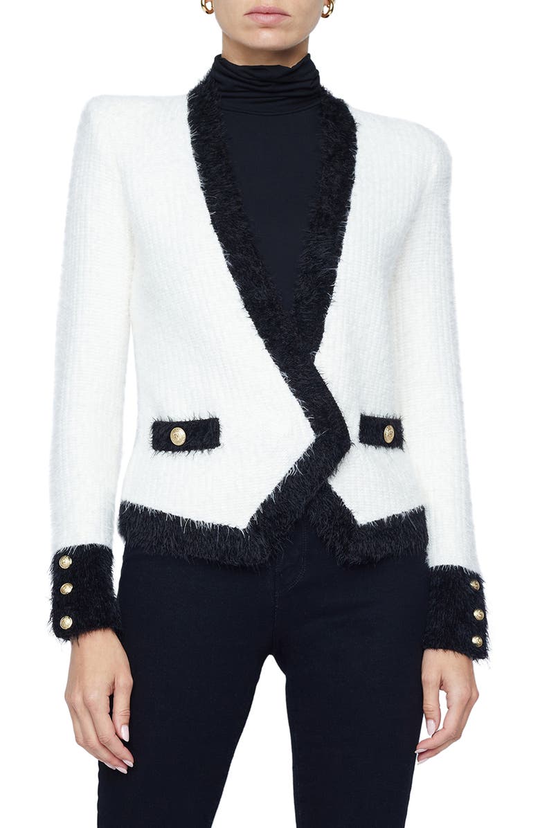 L'AGENCE Georgia Contrast Color Cardigan, Main, color, 