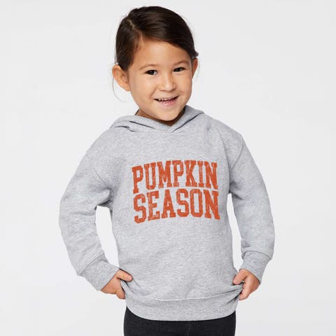 Pumpkin Season Varsity Stacked Toddler Hoodie