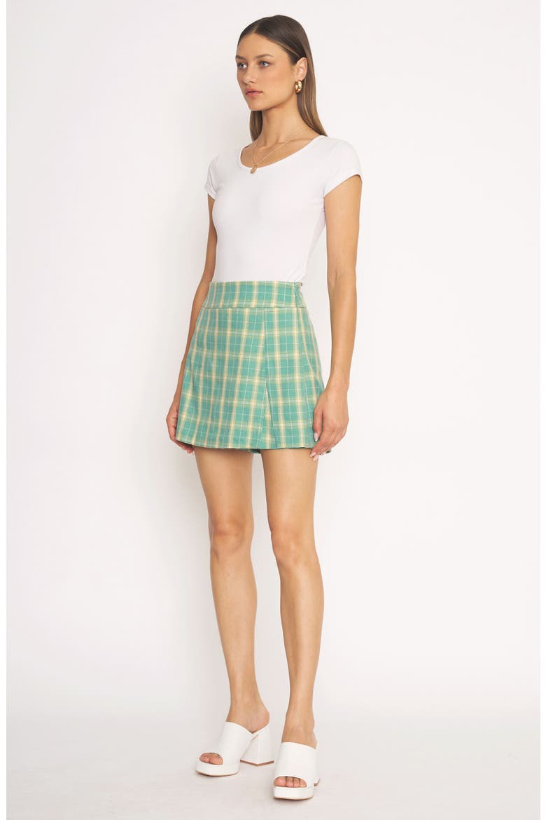 Kemper Plaid Skort, Alternate, color, GREEN