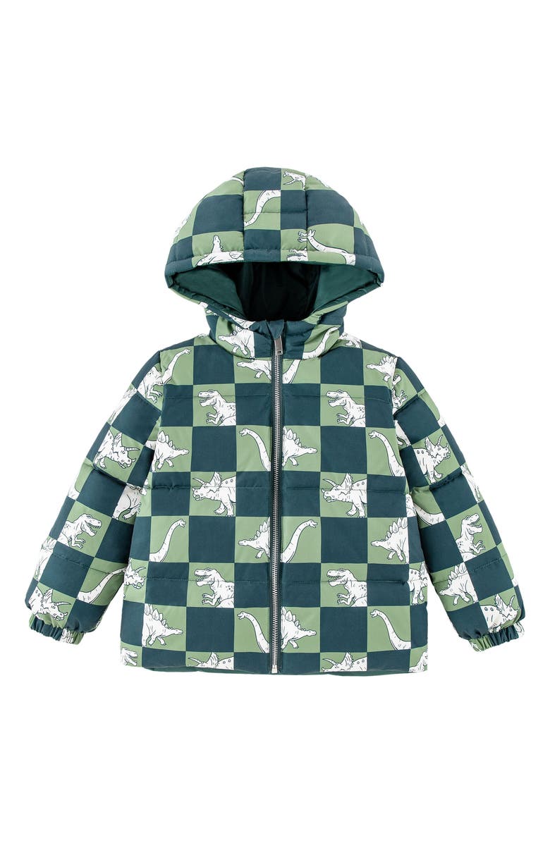 CALONIE Kids' Alex Reversible Down Hooded Puffer Jacket, Main, color, Olive
