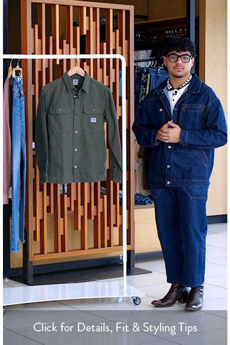 Cotton Canvas Snap-Up Shirt Jacket video