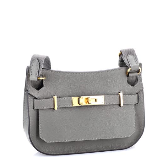 Pre-owned Hermes Hermes Jypsiere Bag Evercolor Mini In Gray