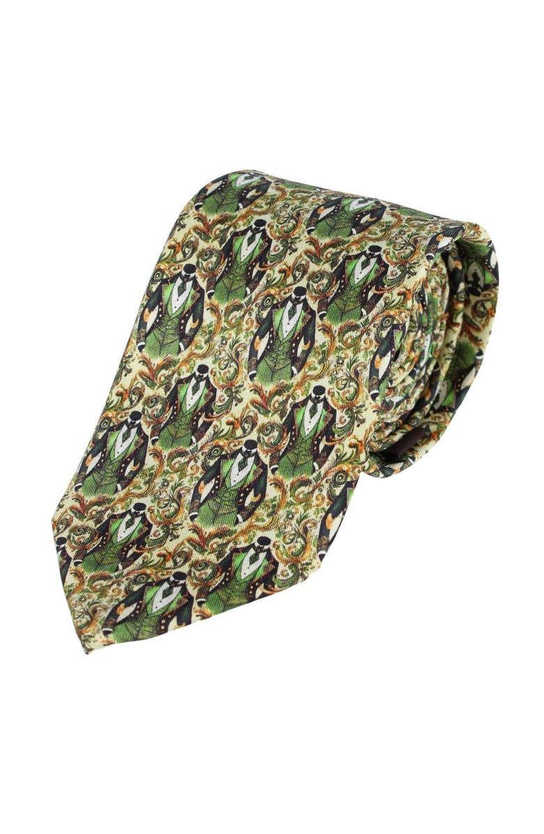 Trafalgar Shall We Dance Silk Novelty Necktie, Main, color, Green