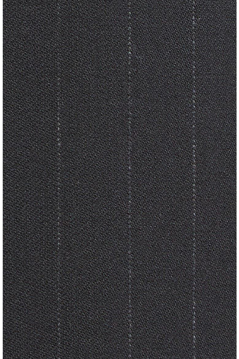 Pinstripe Luxe Suiting Wide Leg Pants, Alternate, color, BLACK