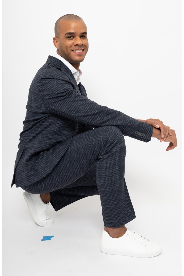 Jacob Sport Check Slim Fit Suit, Alternate, color, NAVY