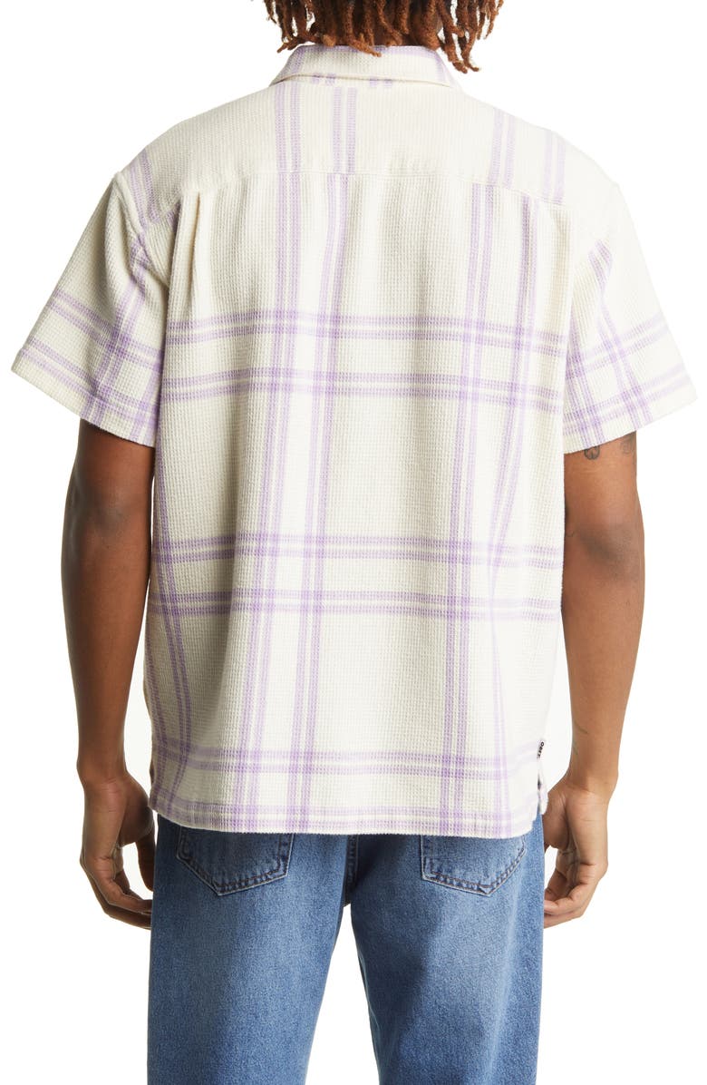 Obey Bennie Regular Fit Plaid Short Sleeve Cotton Button-Up Shirt, Alternate, color,