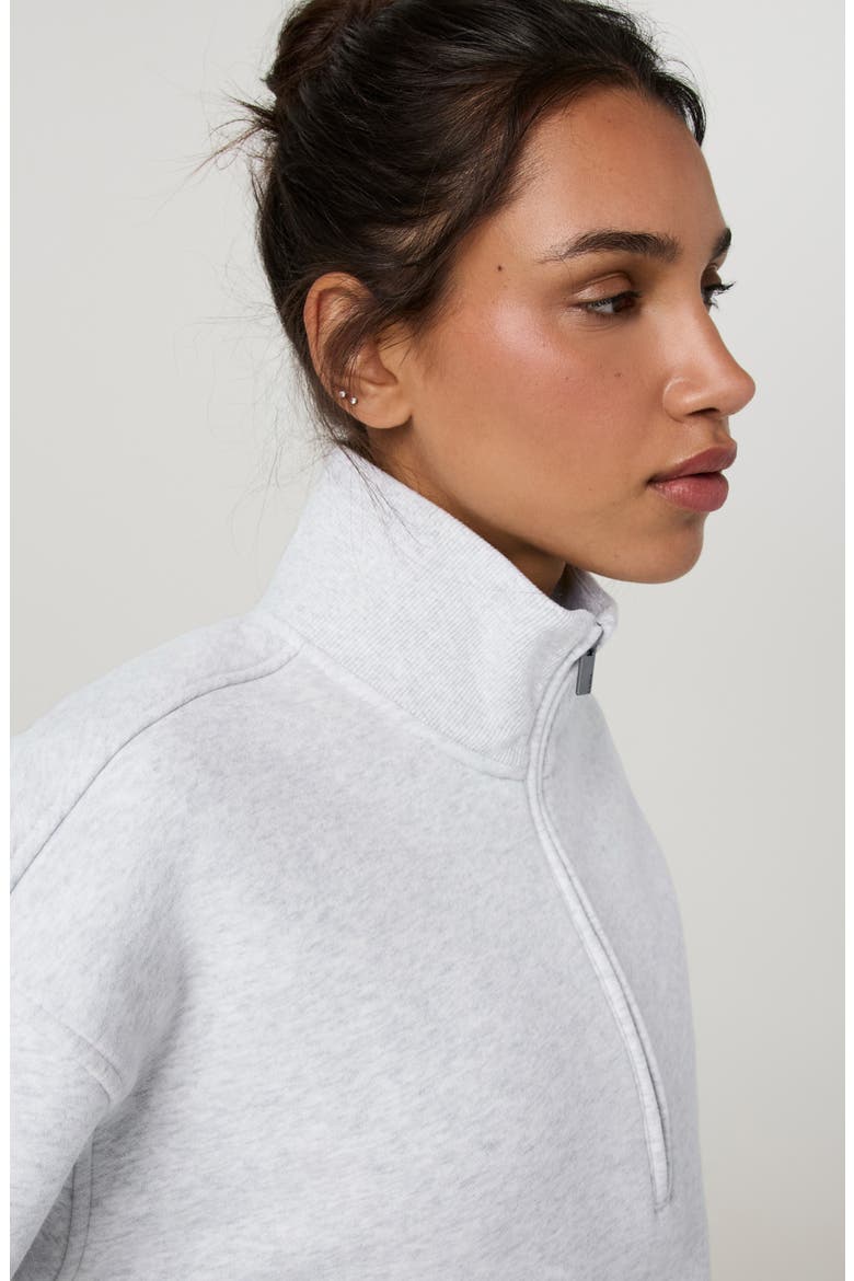 Restore Oversized Half-Zip Pullover, Alternate, color, PALE GREY HEATHER
