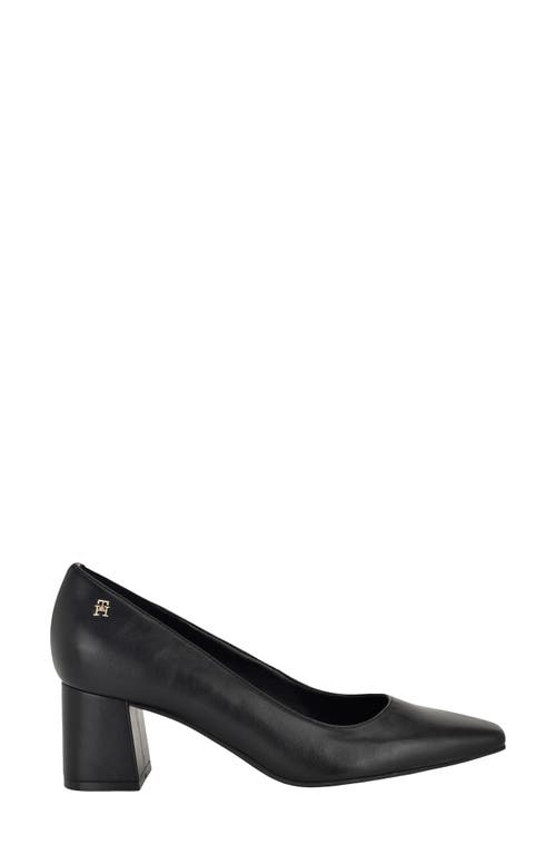 Tommy Hilfiger Opheili Block Heel Pump In Black