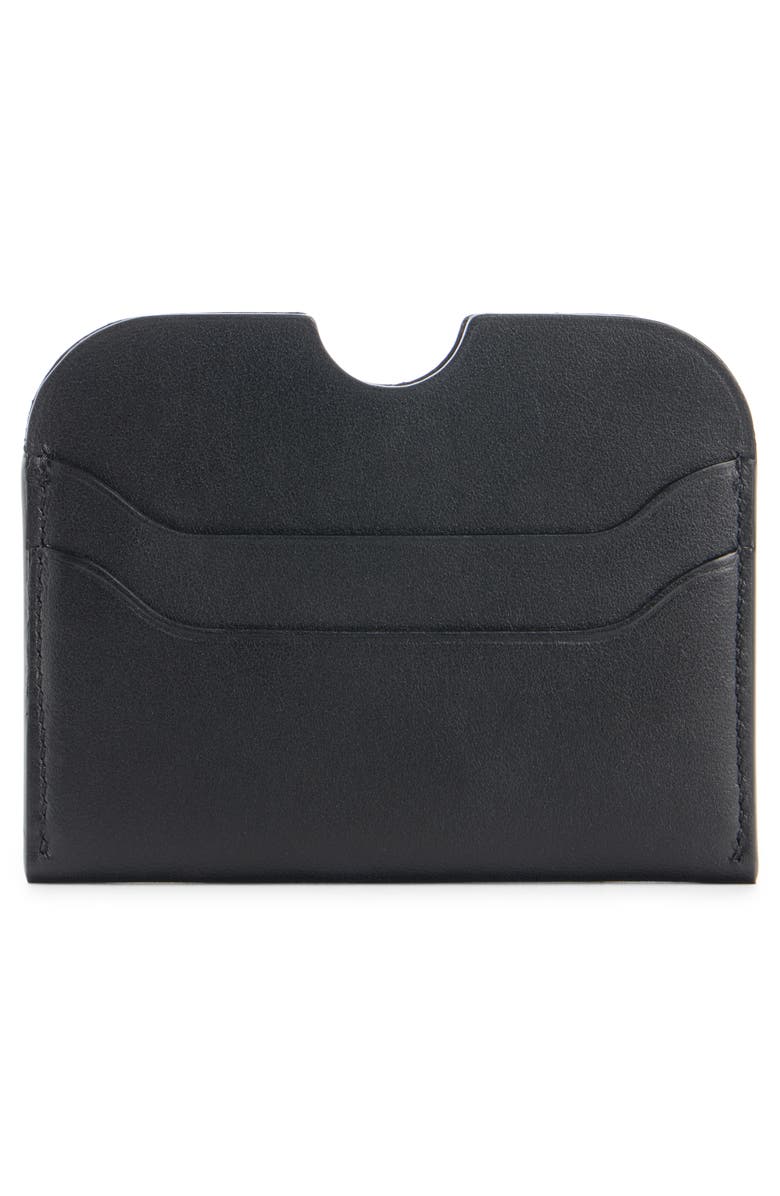 Acne Studios Large Elmas Leather Card Holder, Alternate, color, Black
