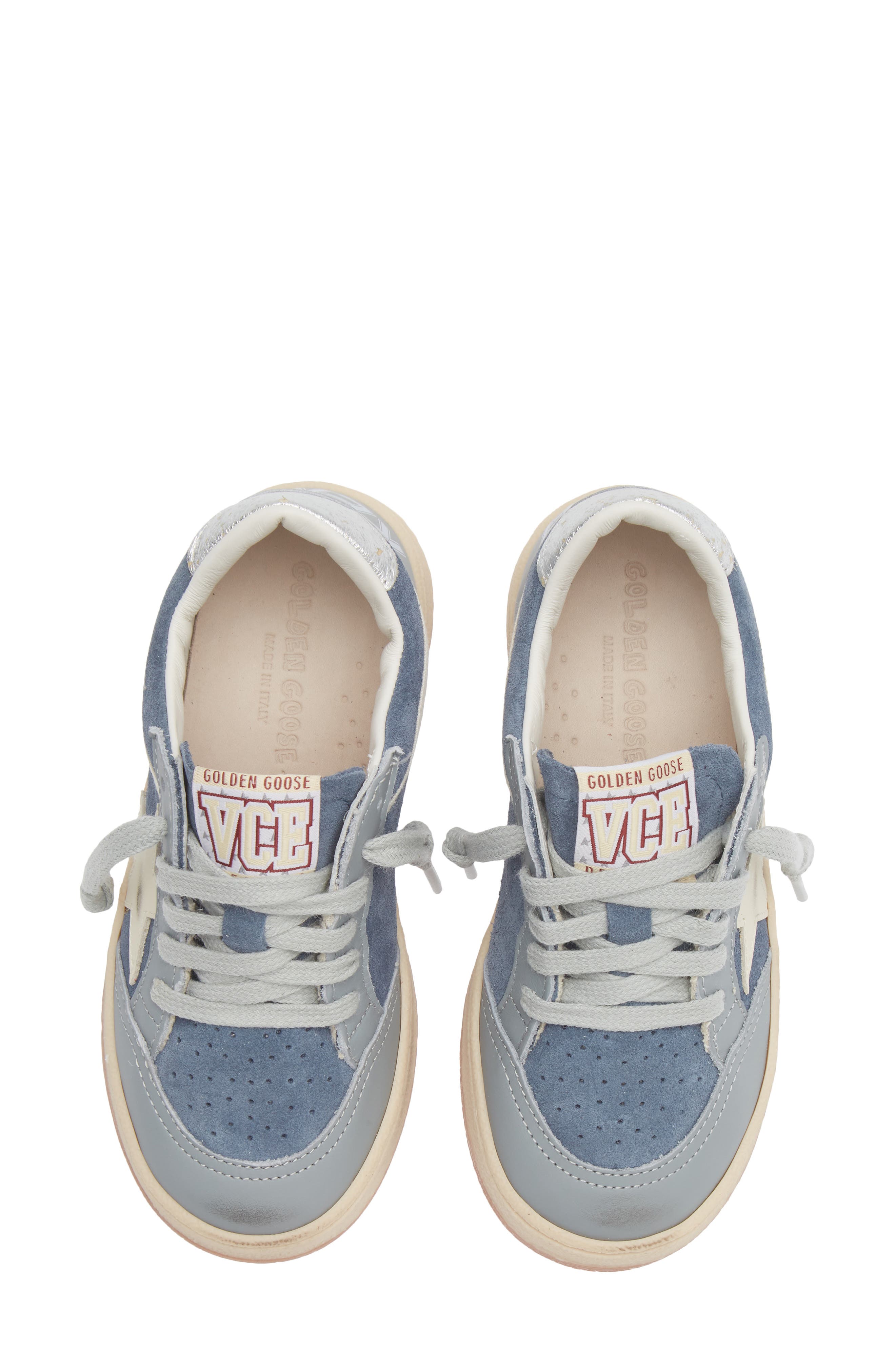 Kids' Ball Star Sneaker, Alternate, color, DENIM BLUE/ WHITE/ SILVER