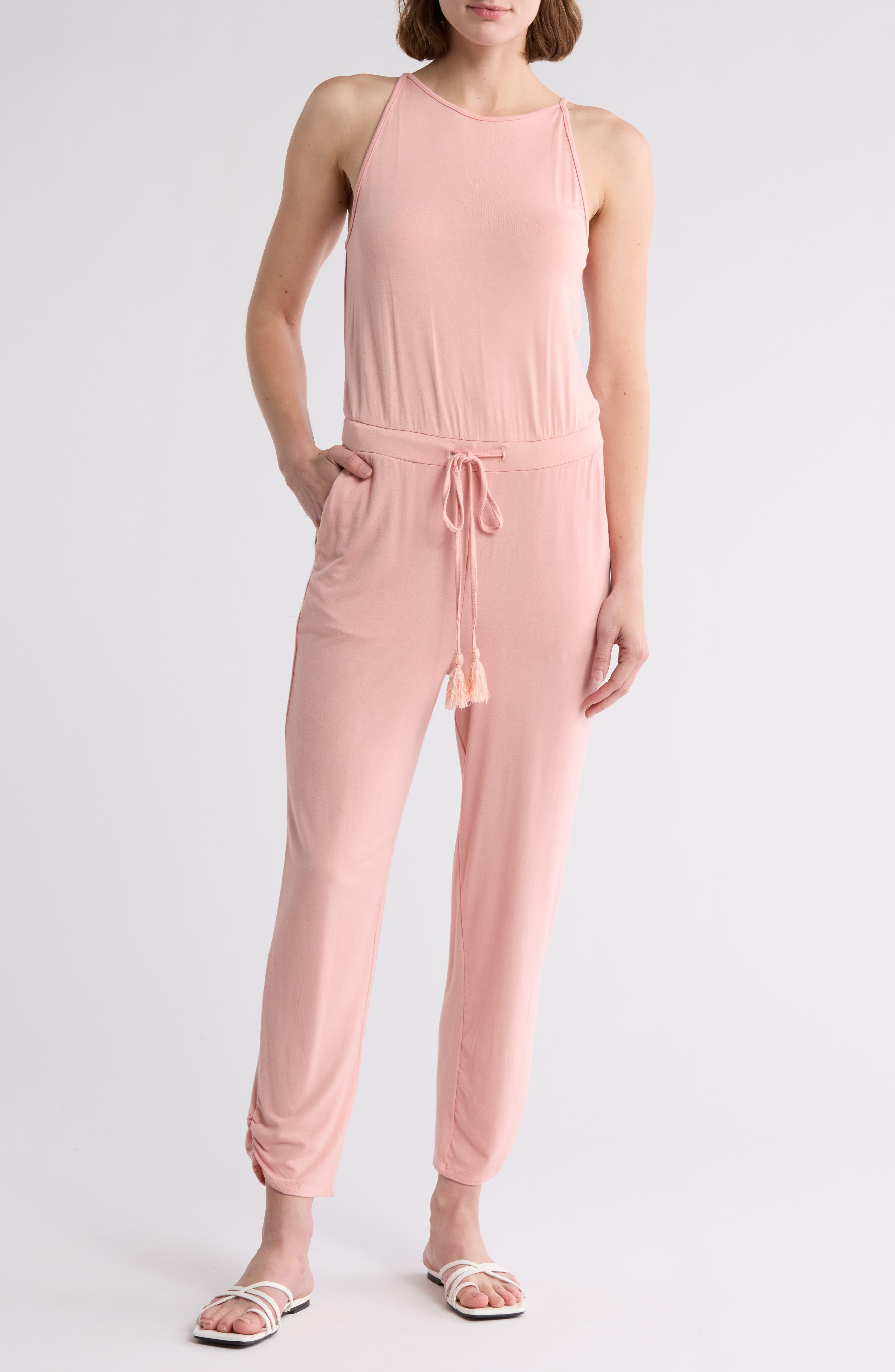 Tart Linda Ruched Straight Leg Jumpsuit