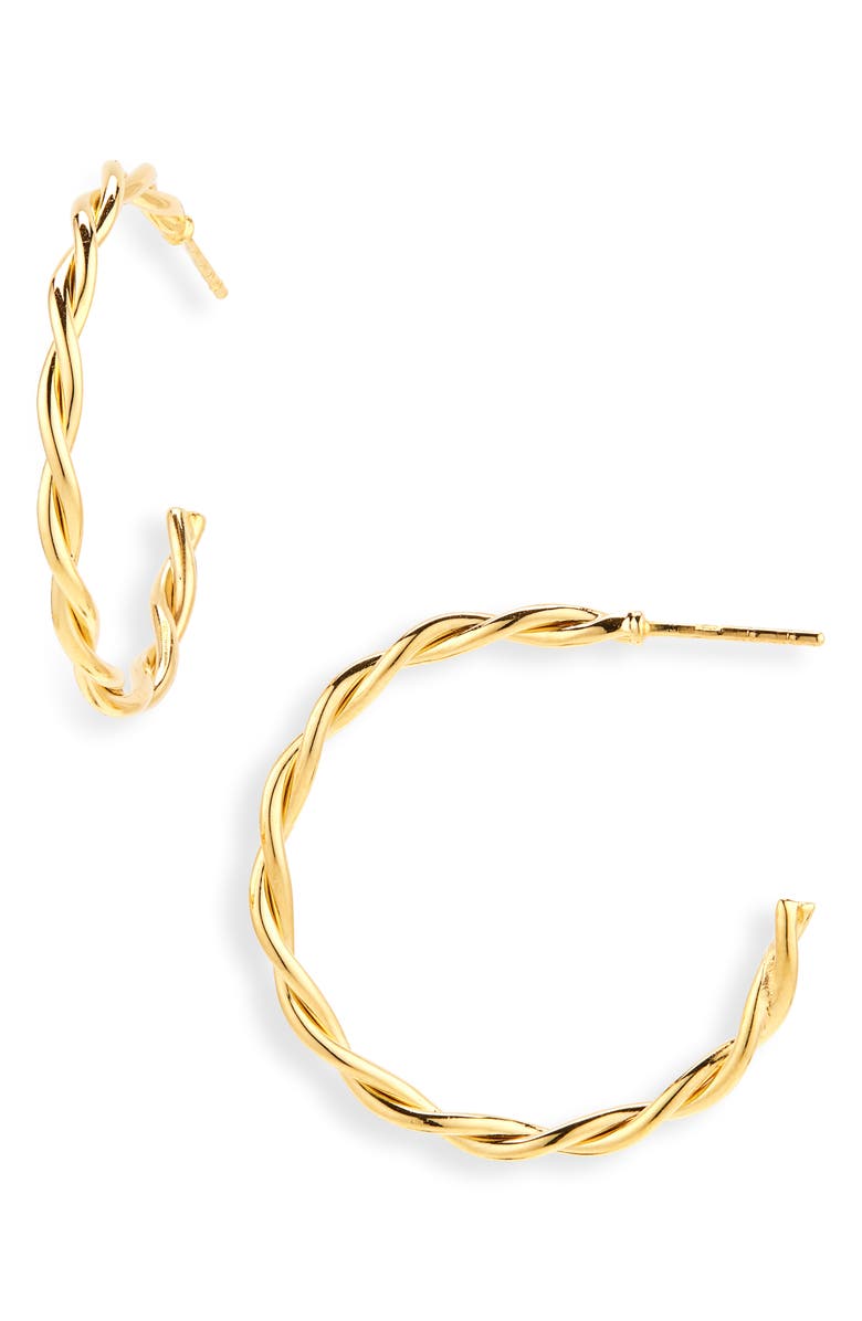 Kiara by Ki-Ele Danielle Twisted Hoop Earrings, Main, color,