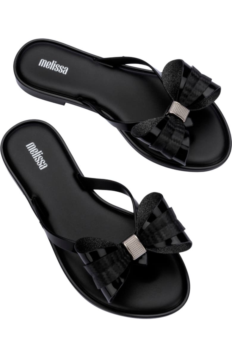 Melissa Slim V Ad Water Resistant Flip Flop, Alternate, color, Black