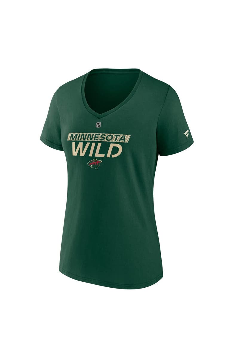 FANATICS Women's Fanatics Green Minnesota Wild Authentic Pro Core Primary V-Neck T-Shirt, Alternate, color, Green