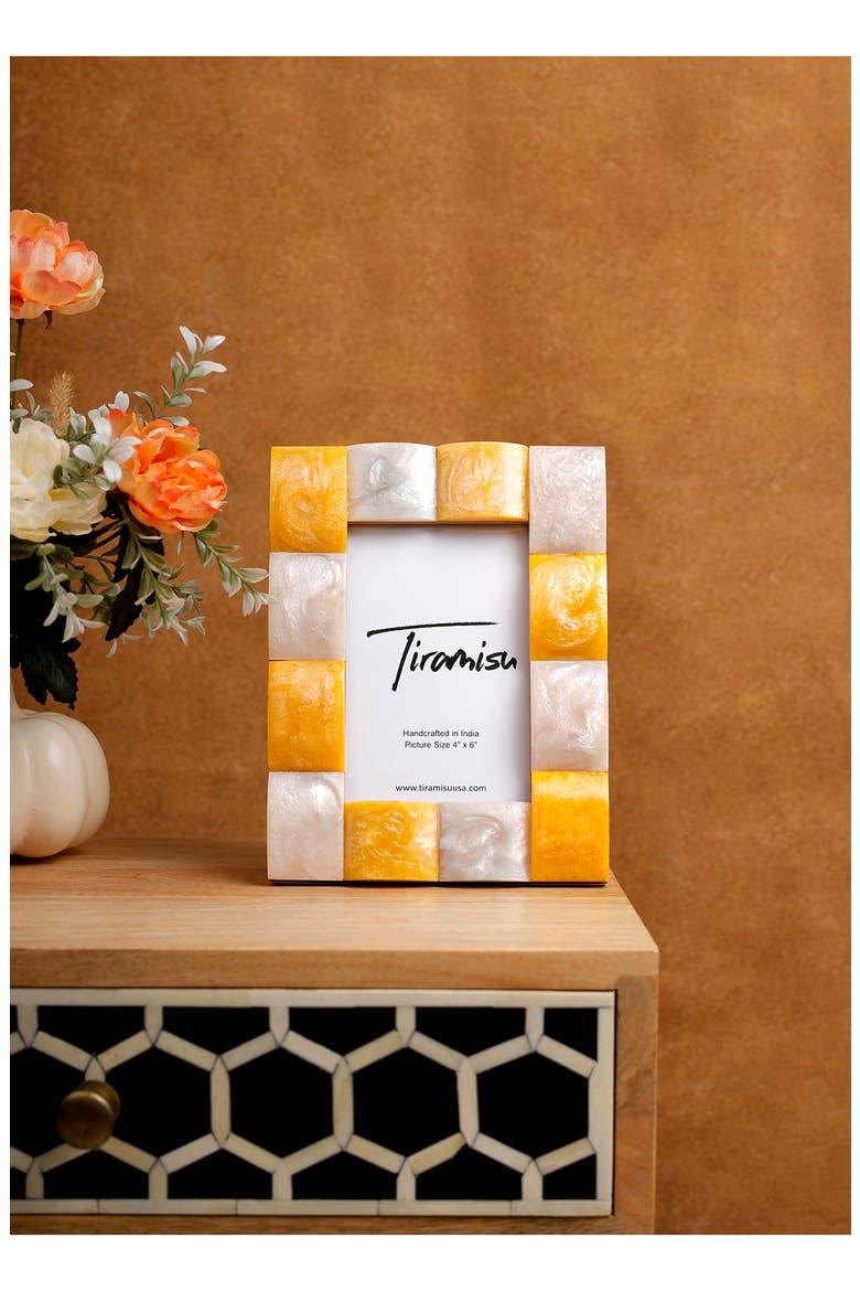 Golden Soleil Resin Mosaic Picture Frame, Alternate, color, YELLOW