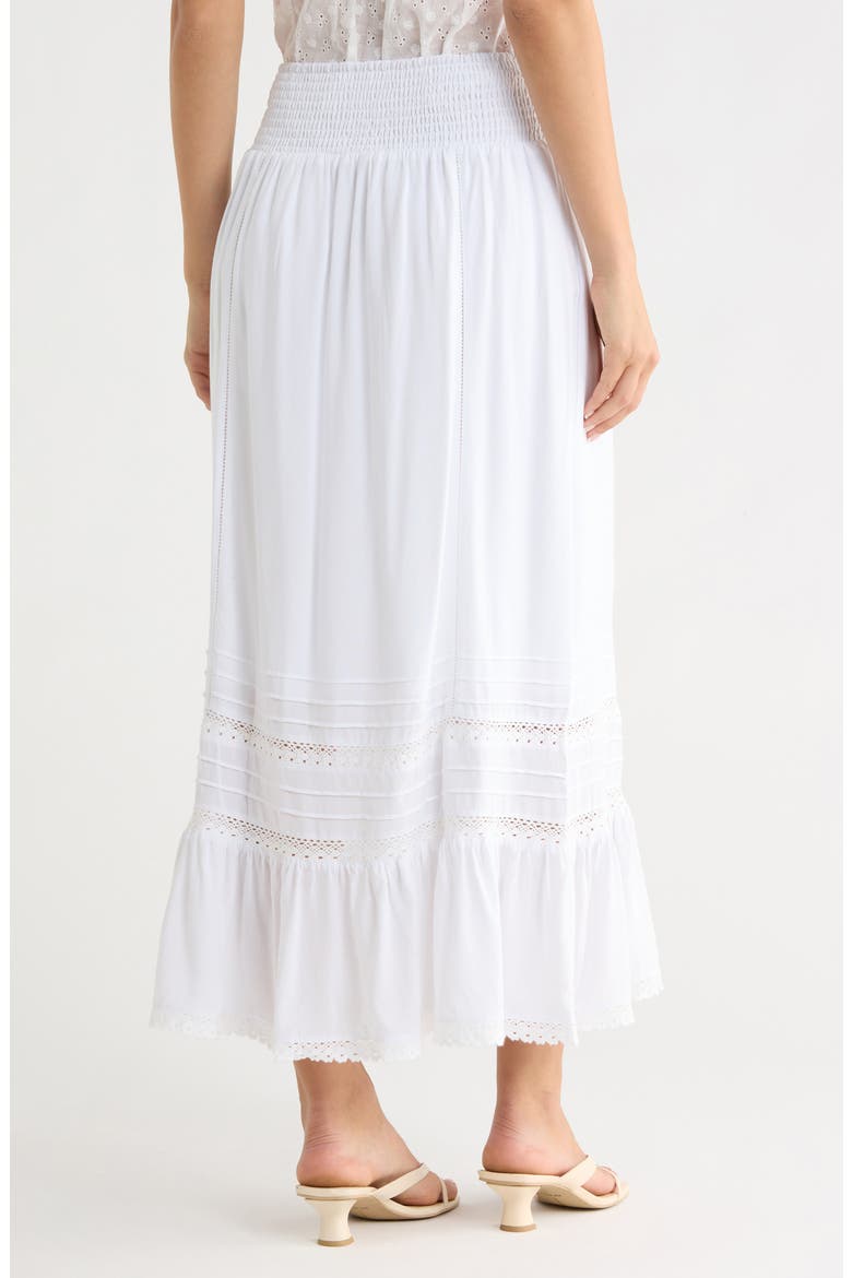 Ruffle Maxi Skirt, Alternate, color, WHITE