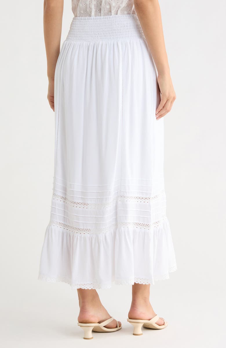 Vigoss Ruffle Maxi Skirt, Alternate, color, White