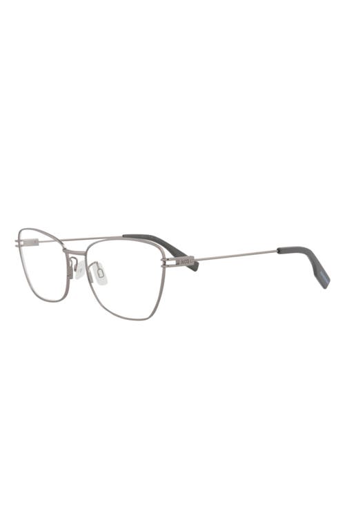 Alexander Mcqueen Mcqueen 55mm Cat Eye Optical Glasses In Ruthenium Transparent
