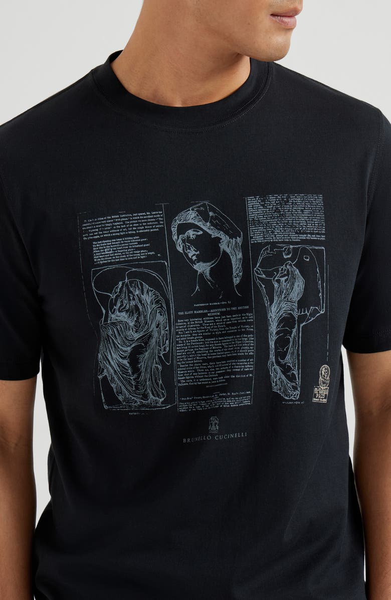 Brunello Cucinelli Jersey T-shirt, Alternate, color, Black