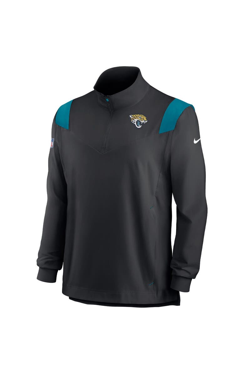 Nike Men's Nike Black Jacksonville Jaguars Sideline Coach Chevron Lockup Quarter-Zip Long Sleeve Top, Alternate, color,