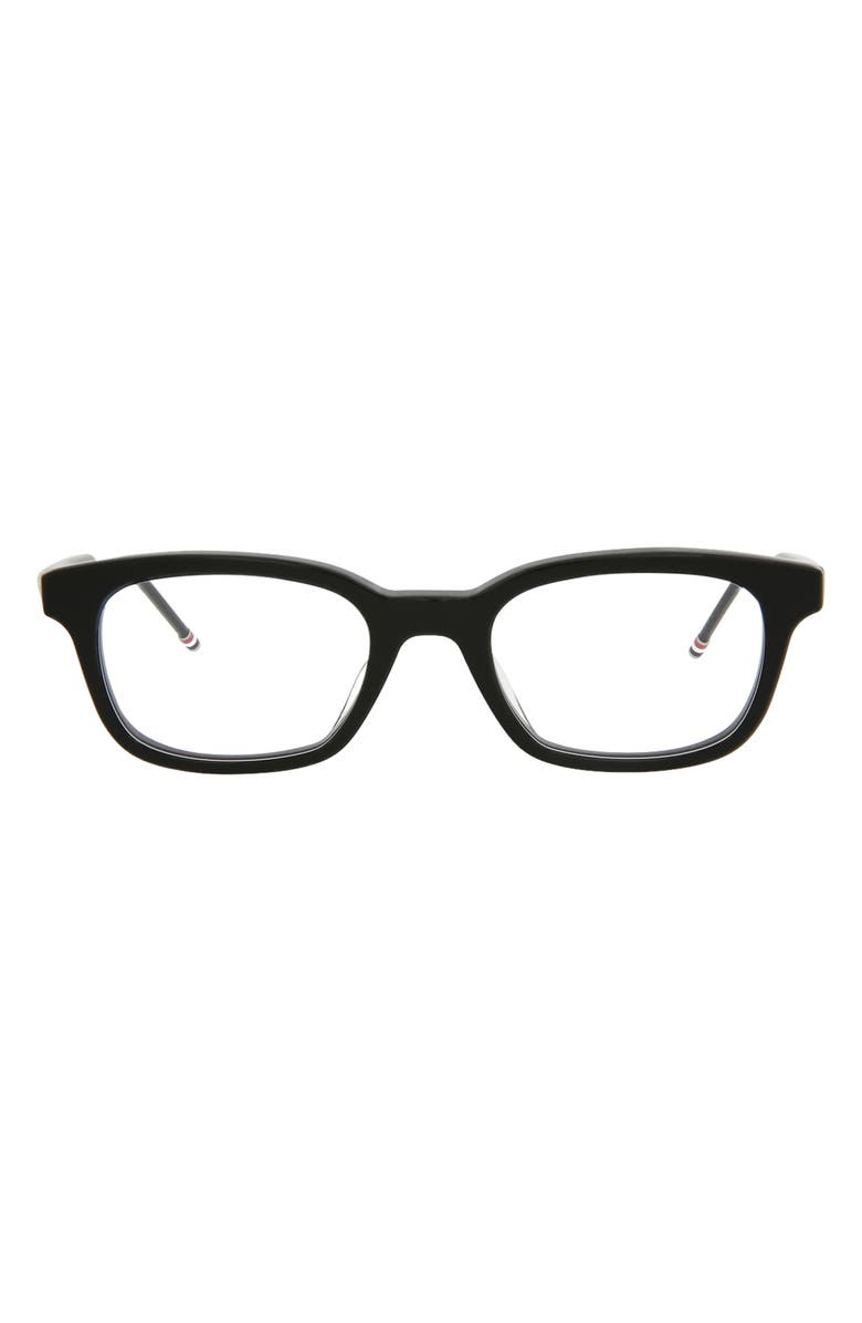 Thom Browne Novelty 50mm Rectangular Optical Glasses, Main, color,
