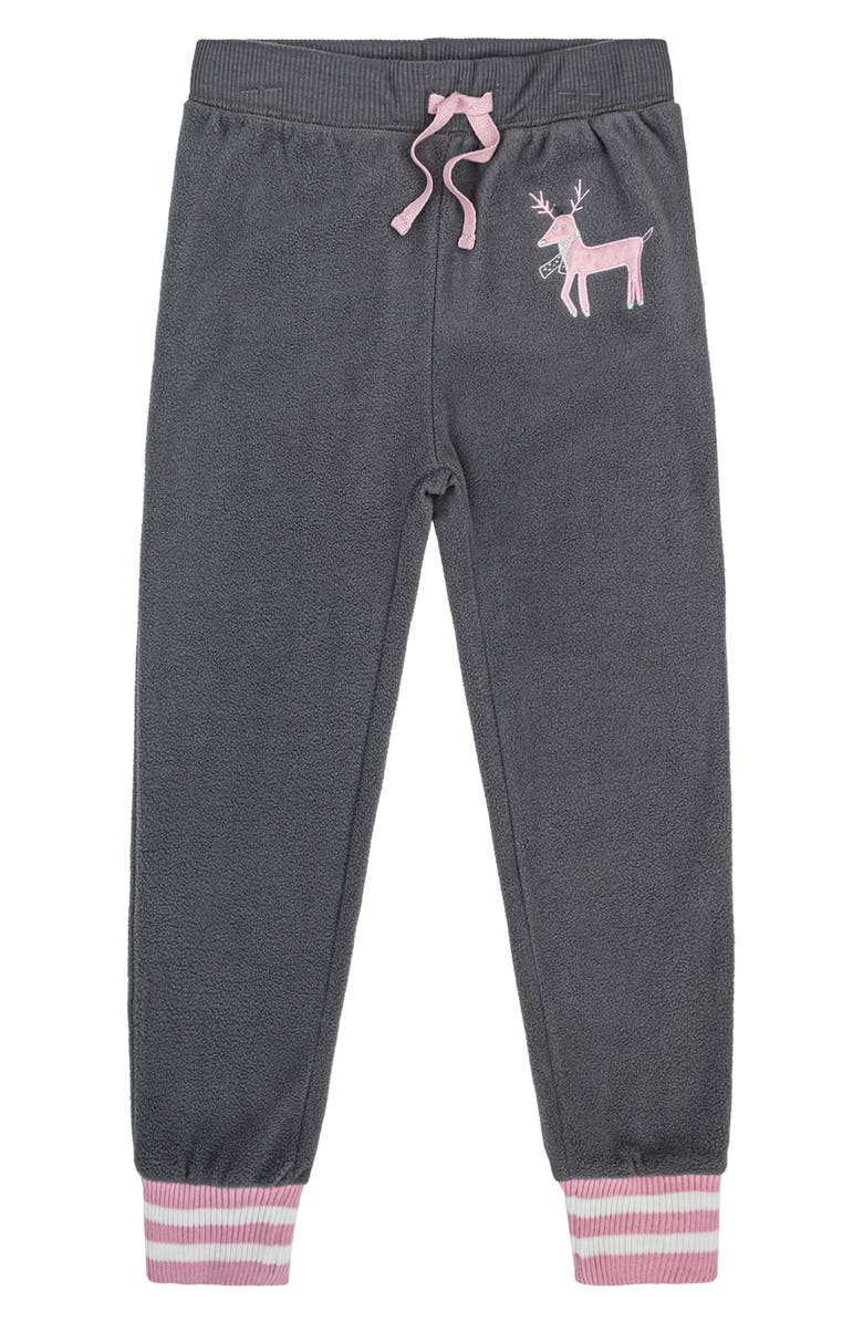 Petit Lem Reindeer Print Polar Fleece Pajama Pants - Pack of 2, Main, color,