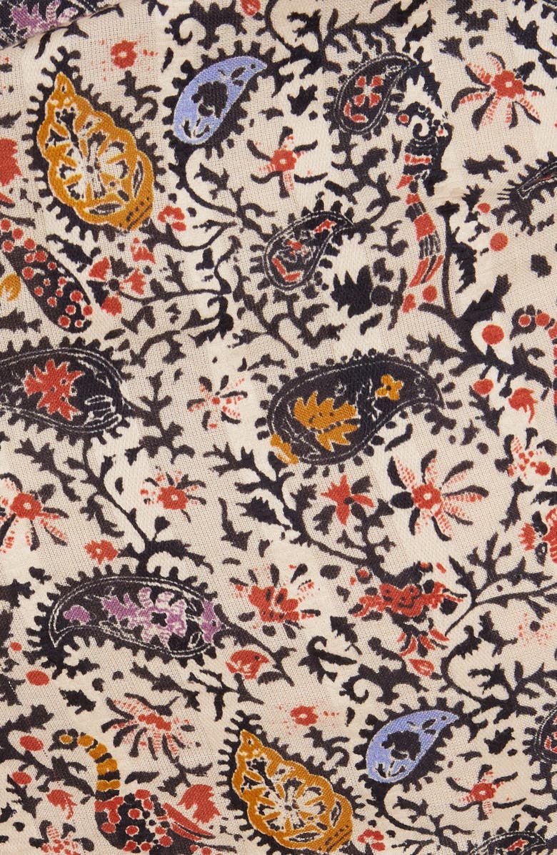 Isabel Marant Étoile Esthera Paisley One-Shoulder Dress, Alternate, color, 