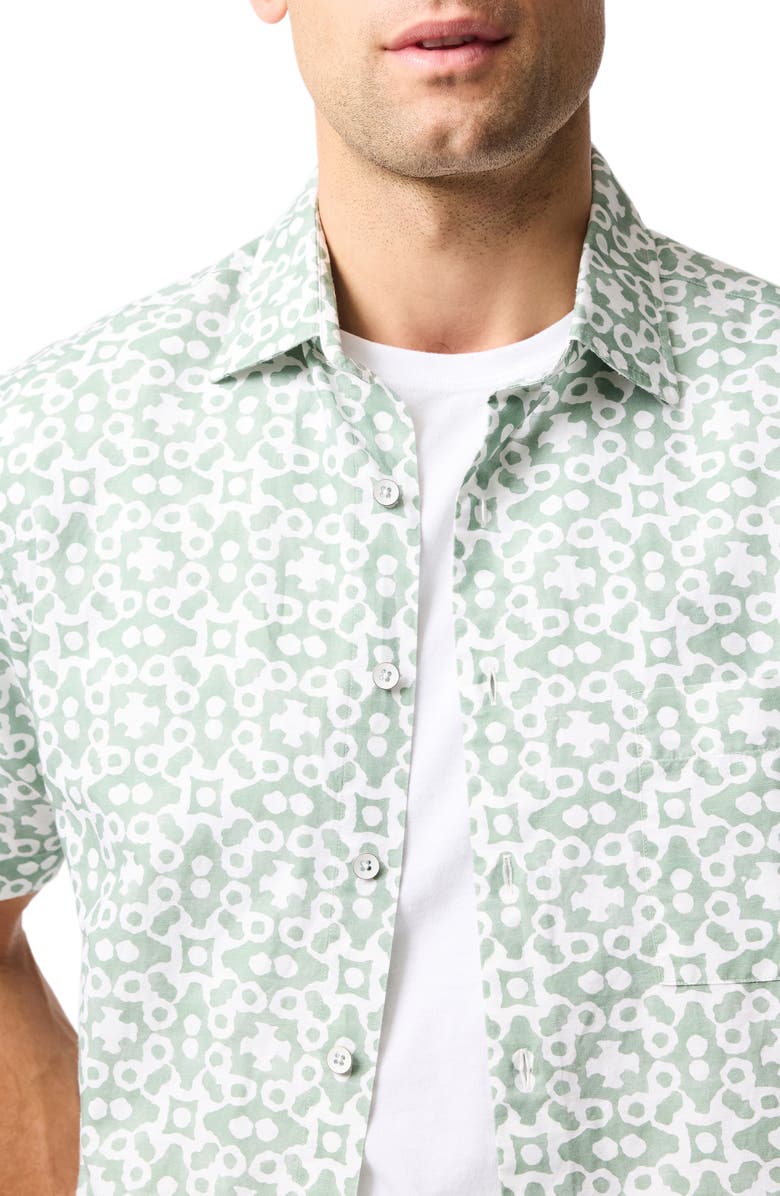 Rodd & Gunn Palliser Bay Linen & Cotton Short Sleeve Button-Up Shirt, Alternate, color, 