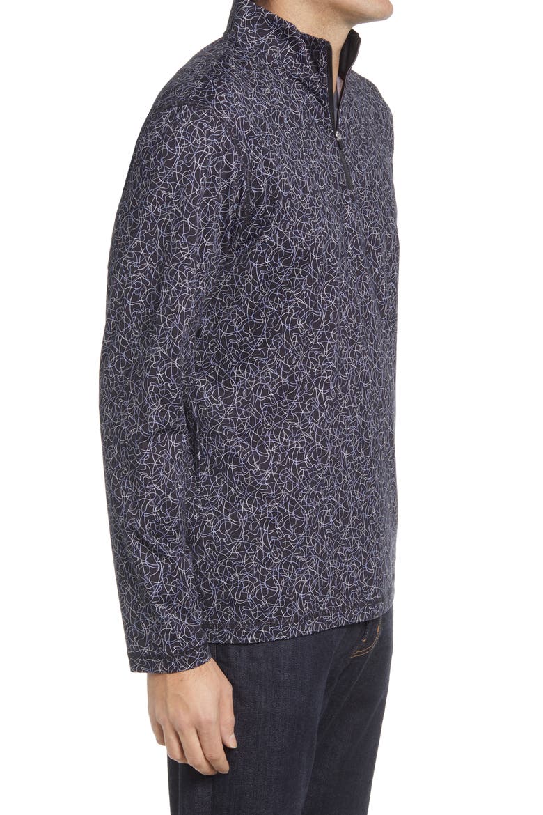 OoohCotton® Quarter Zip Pullover, Alternate, color, BLACK