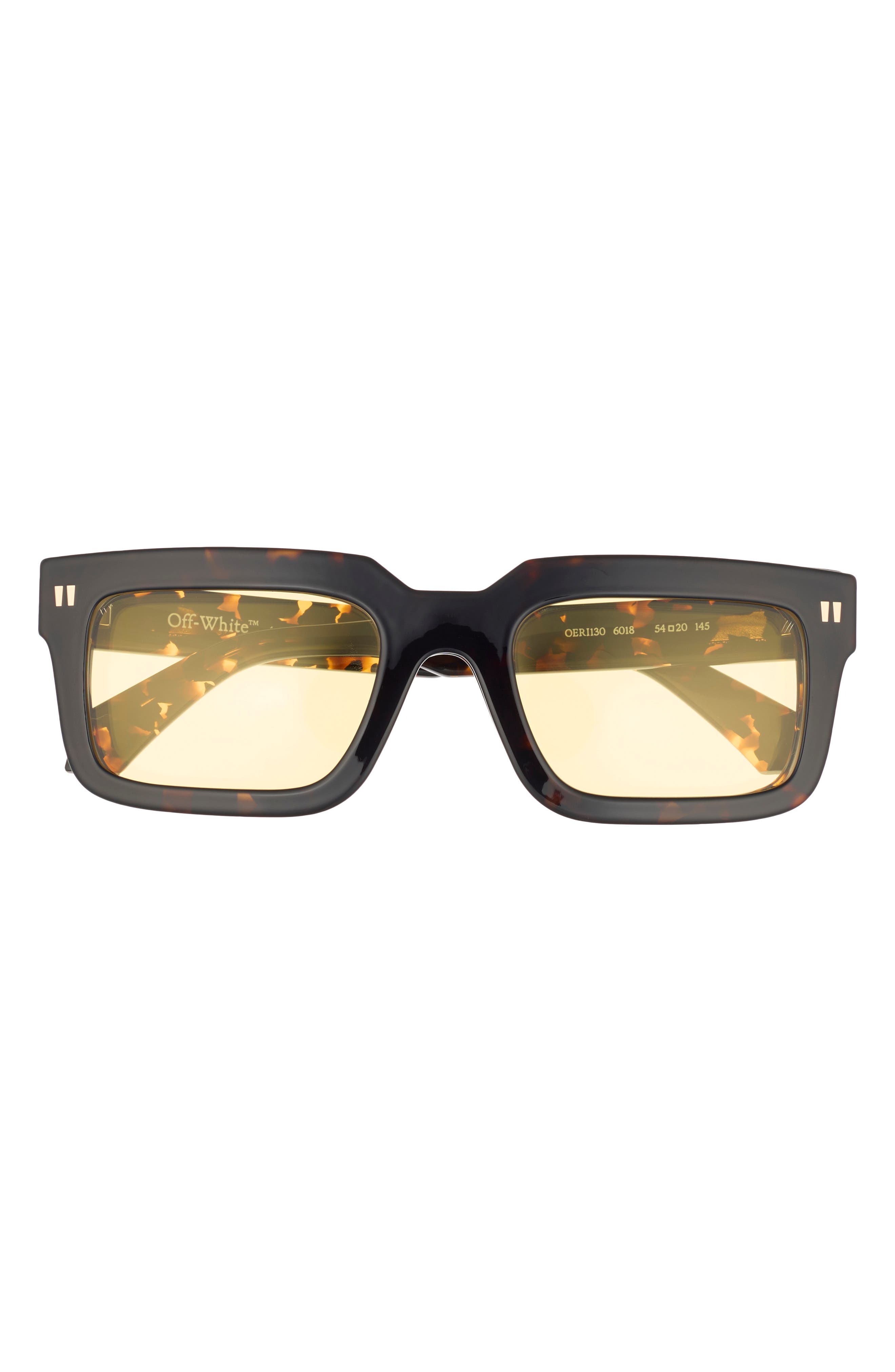 Off-White 54mm Clip-On Square Sunglasses