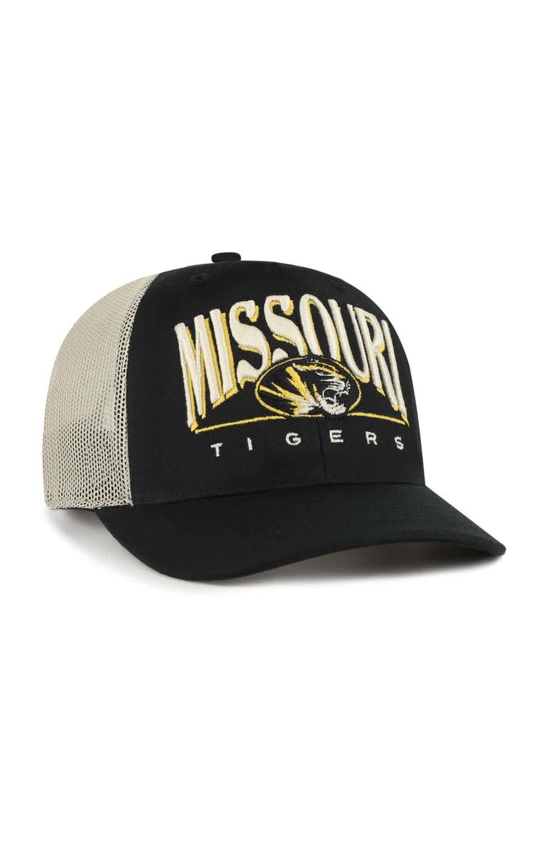 '47 Men's '47 Black Missouri Tigers Arid Adjustable Trucker Hat, Alternate, color, Black
