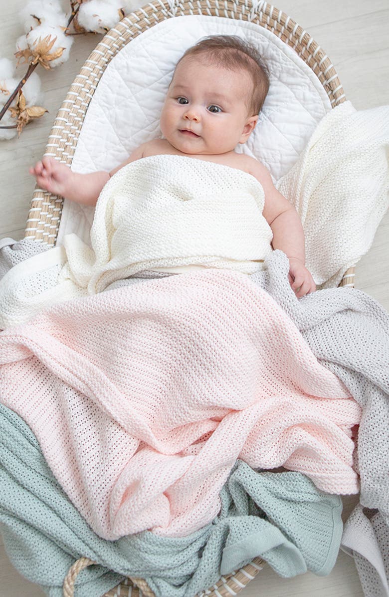 Living Textiles Organic Cotton Thermal Knit Baby Blanket, Alternate, color, 