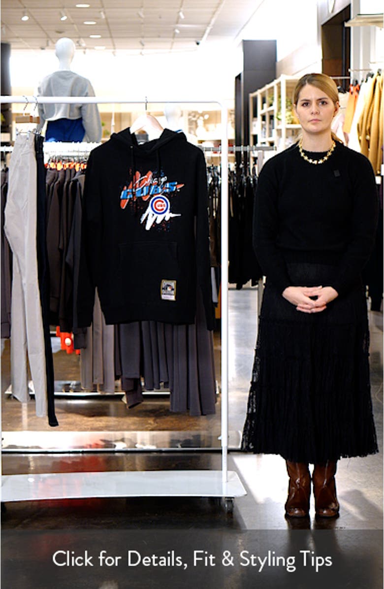 Men's Mitchell & Ness Black Chicago Cubs Hyper Hoops Pullover Hoodie, sales video thumbnail