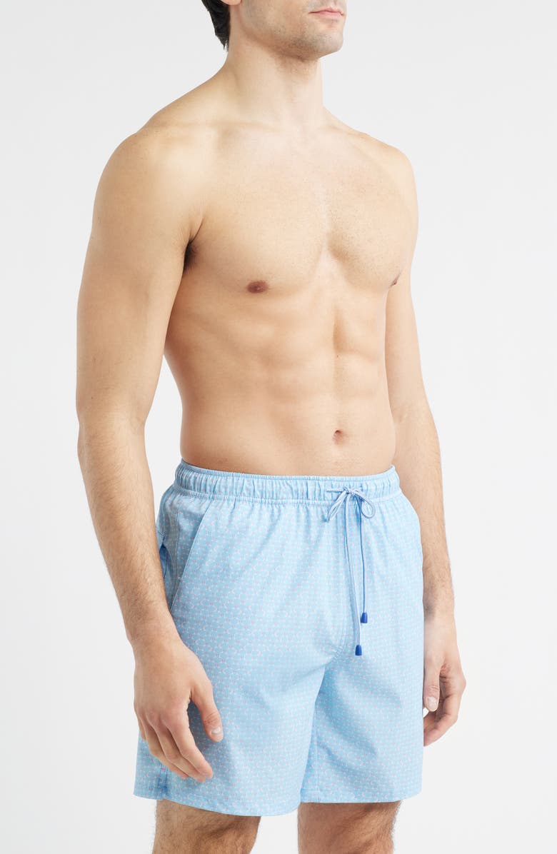 Peter Millar Wind in Your Sails Swim Trunks, Alternate, color, Seaport Blue