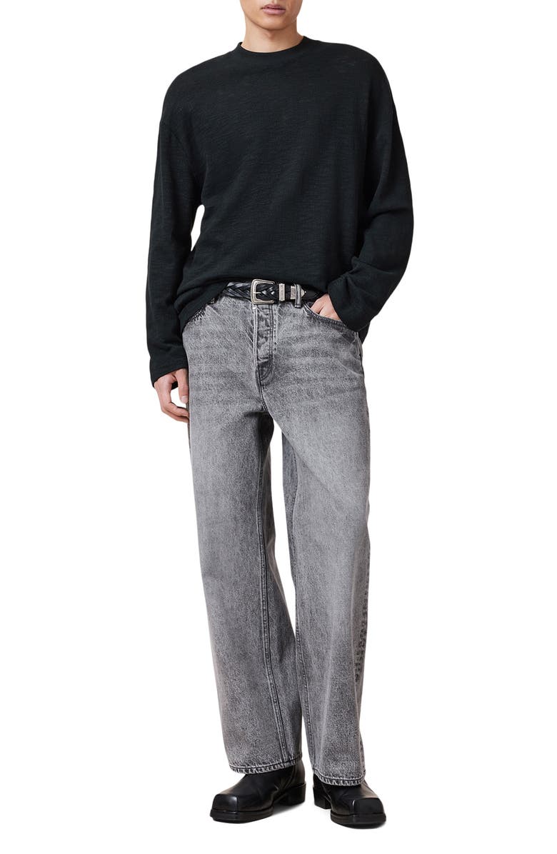 AllSaints Foster Long Sleeve Cotton Crewneck T-Shirt, Alternate, color, 