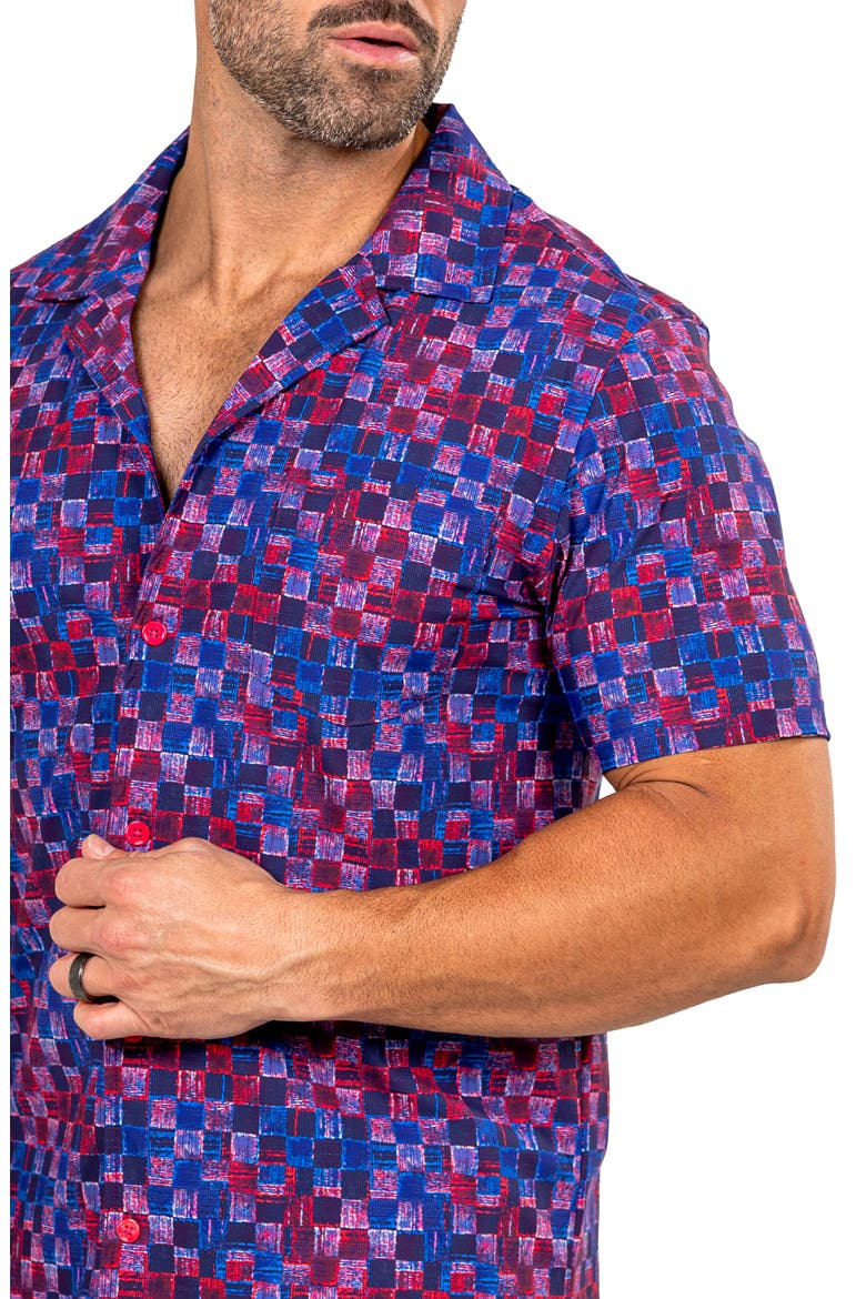 Marthy Purple Camp Shirt, Alternate, color, PURPLE
