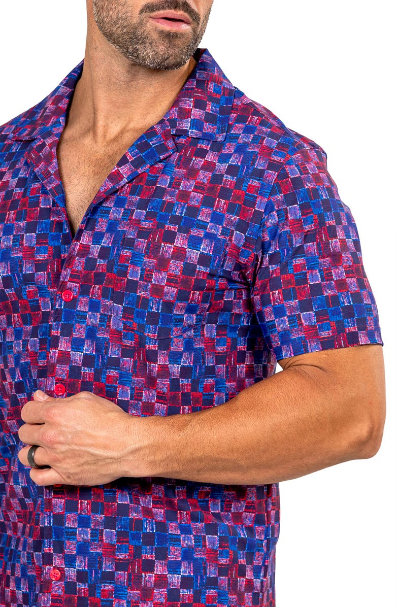 Maceoo Marthy Purple Camp Shirt, Alternate, color, 