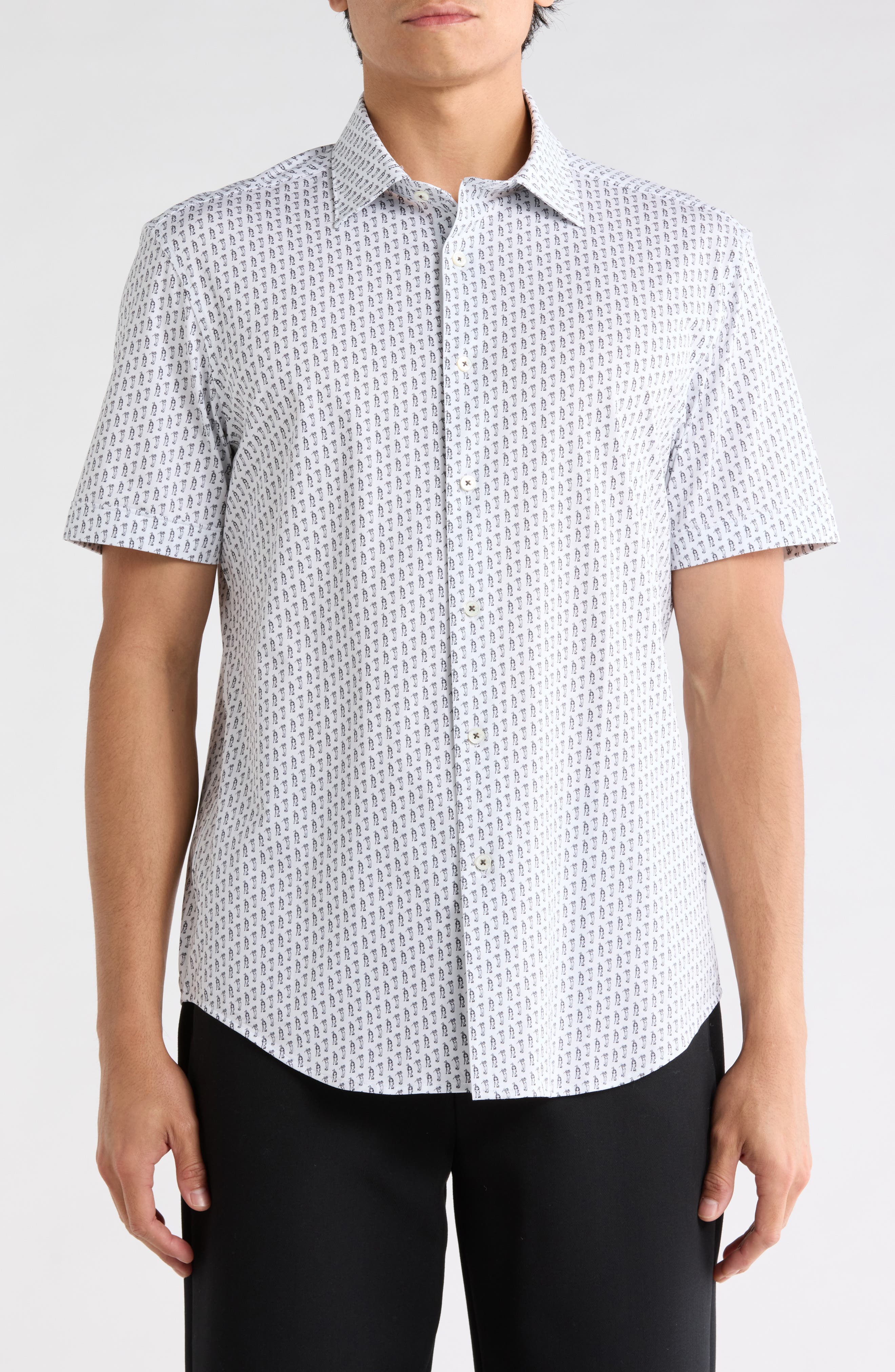 Bugatchi Short Sleeve Woven Shirt