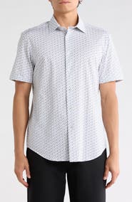 Bugatchi Short Sleeve Woven Shirt