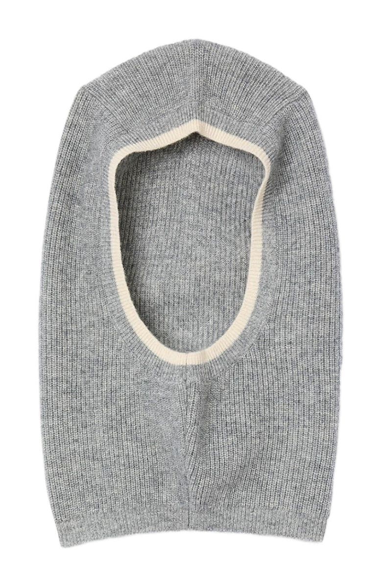 SANDRO Ribbed wool balaclava, Main, color, Grey